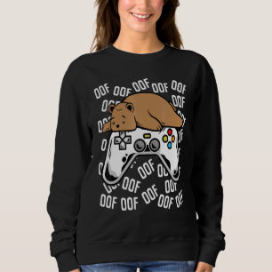 Bear Video Game Noob Oof Kids Boys Girls Sweatshirt
