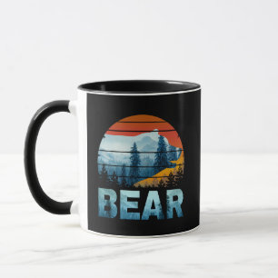 BEAR VINTAGE NATURE WILD FOREST SUNSET MUG
