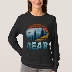 BEAR VINTAGE NATURE WILD FOREST SUNSET T-Shirt