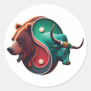Bear vs Bull Trading  Classic Round Sticker