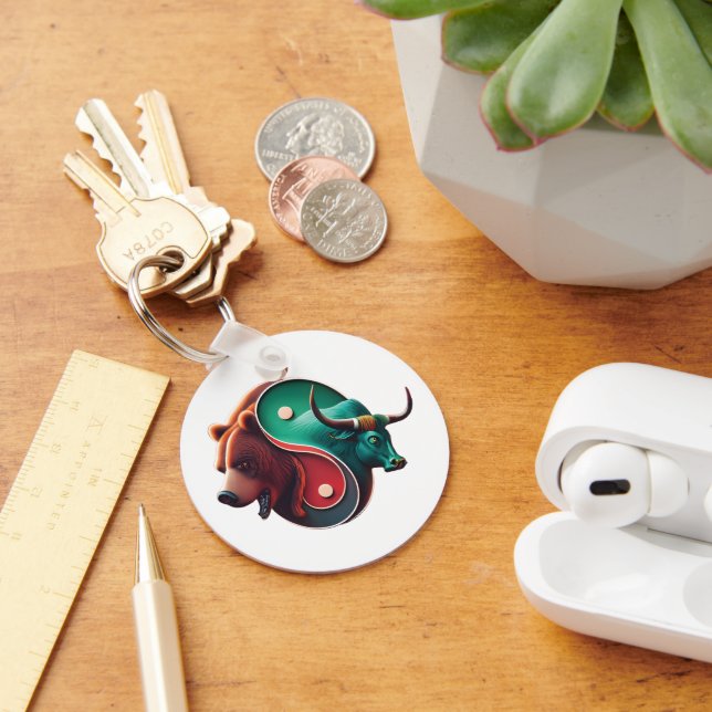 Bear vs Bull Trading  Keychain (Desk)