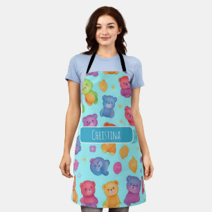 Bear Watercolor Colourful Personalized Pattern Apron