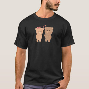 Bear Wedding Anniversary Engagement Party Him Her T-Shirt