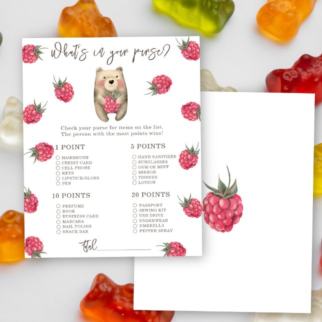 Bear - Whats in your purse baby shower (Creator Uploaded)
