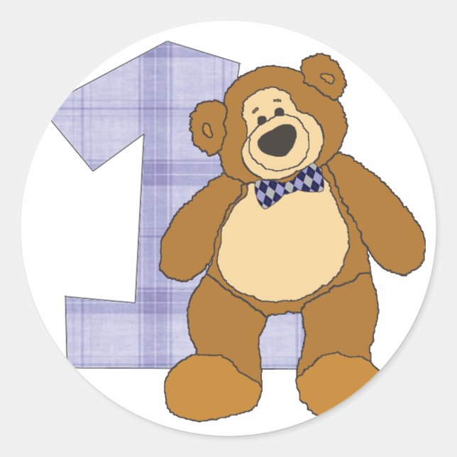 Bear with 1 Circle Stickers (Front)