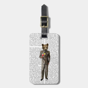 Bear with Cocktail Luggage Tag