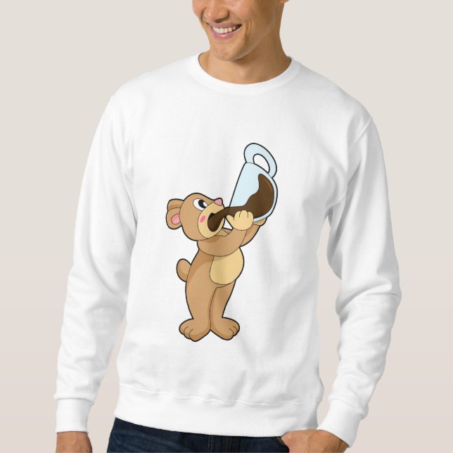 Bear with Coffee Cup Sweatshirt (Front)