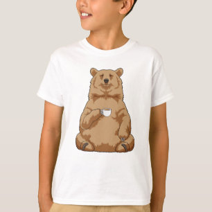 Bear with Cup of Coffee T-Shirt