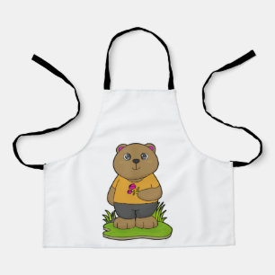 Bear with Flowers Apron