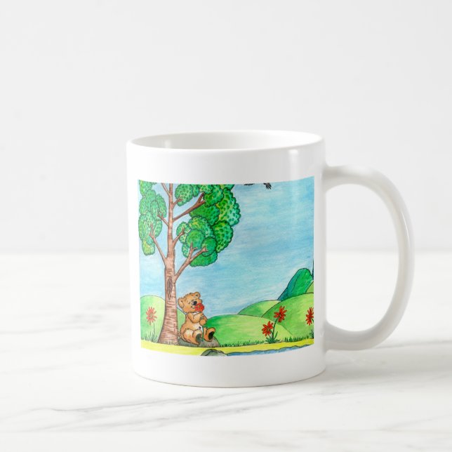 Bear with Flowers Coffee Mug (Right)