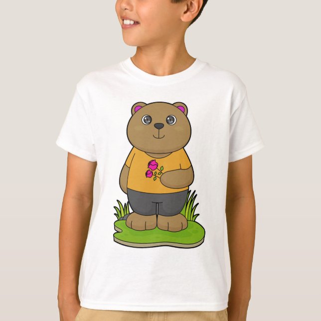 Bear with Flowers T-Shirt (Front)