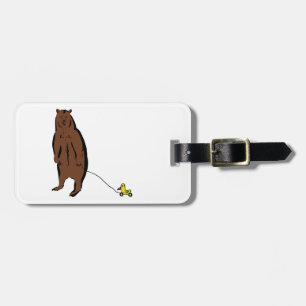 Bear with Rubber Duck Luggage Tag