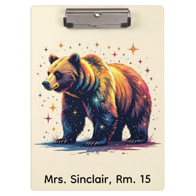 Bear with Stars Clipboard (Front)