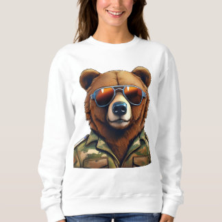 Bear with uniform sweatshirt