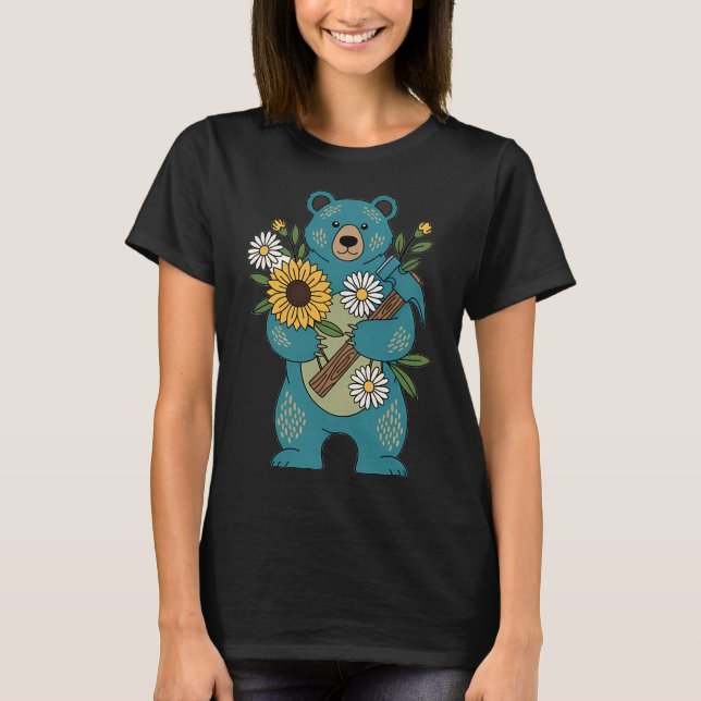 Bear Woodworking Hammer Gift T-Shirt (Front)