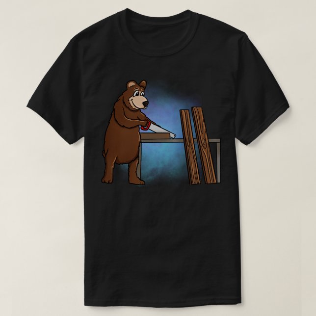 Bear Woodworking T-Shirt (Design Front)
