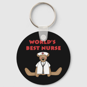 Bear World's Best Nurse T-shirts and Gifts Keychain