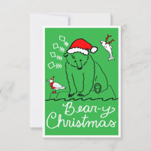 Bear-y Christmas Flat Card (back is blank)
