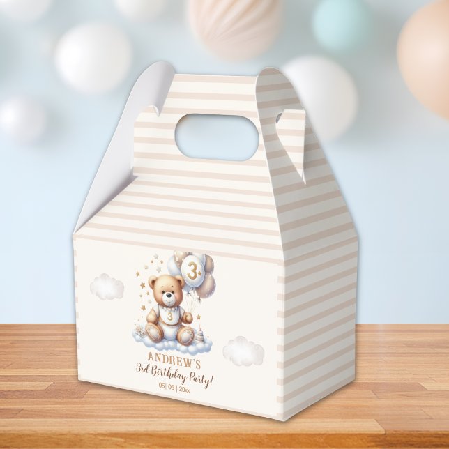 Bear-y Cute – 3rd Birthday Party Treat Boxes (Creator Uploaded)