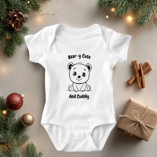 Bear-y Cute and Cuddly Baby Bear design Bodysuit
