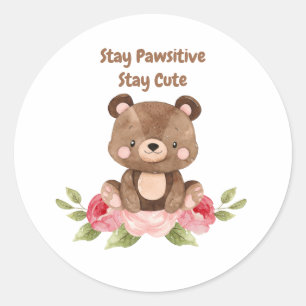 Bear-y Cute Vibes Only Sticker