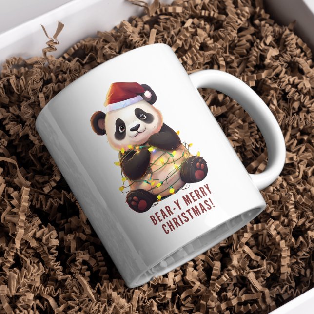 Bear-y Merry Christmas! Playful Panda Mug (Creator Uploaded)