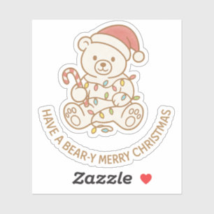 Bear-y Merry Christmas Sticker