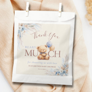 Bear-y Much Teddy Bear Baby Shower Thank You Favour Bag