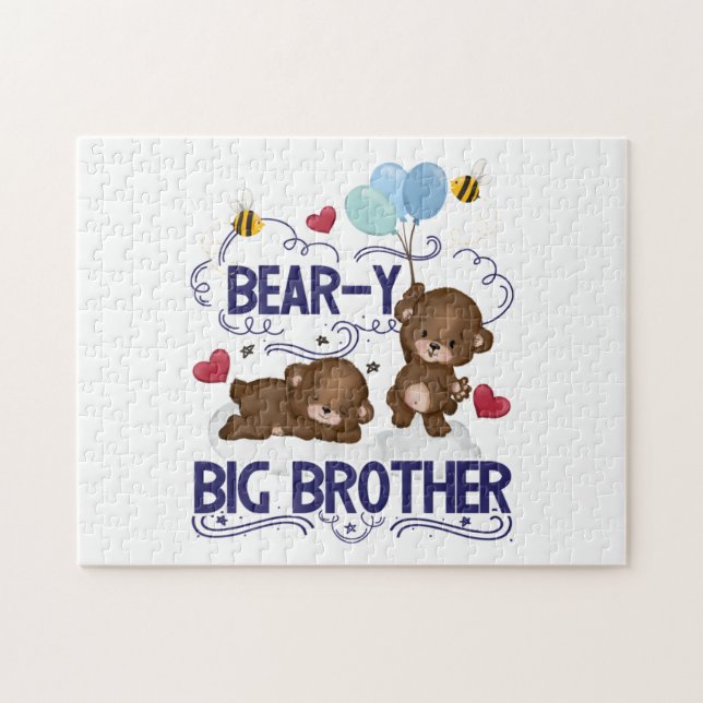 Bear-y Very Big Brother Sibling Pun Jigsaw Puzzle (Horizontal)
