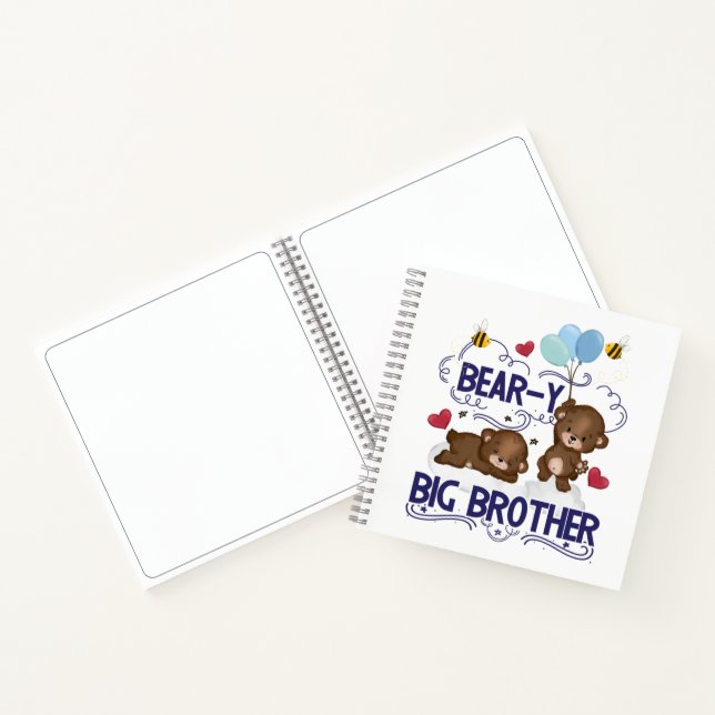 Bear-y Very Big Brother Sibling Pun Notebook (Inside)