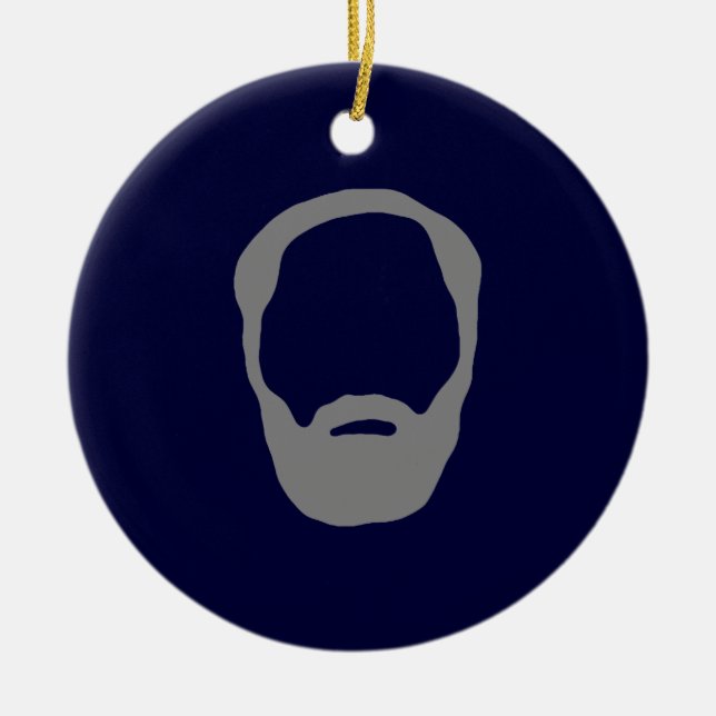 beard ceramic ornament (Front)