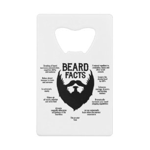 Beard Facts (black) Credit Card Bottle Opener
