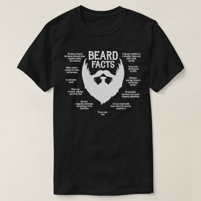 Beard Facts white Classic TShirt (Design Front)