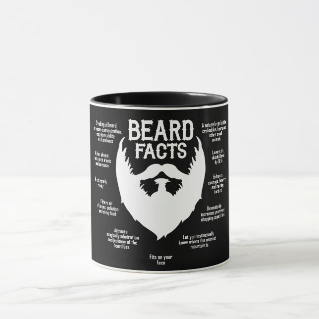 Beard Facts (white) Mug (Center)
