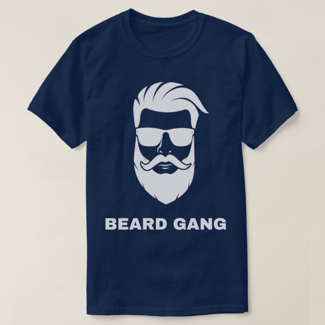 Beard Gang Beard Shirt Graphic Funny Shirt Tattoo  (Design Front)