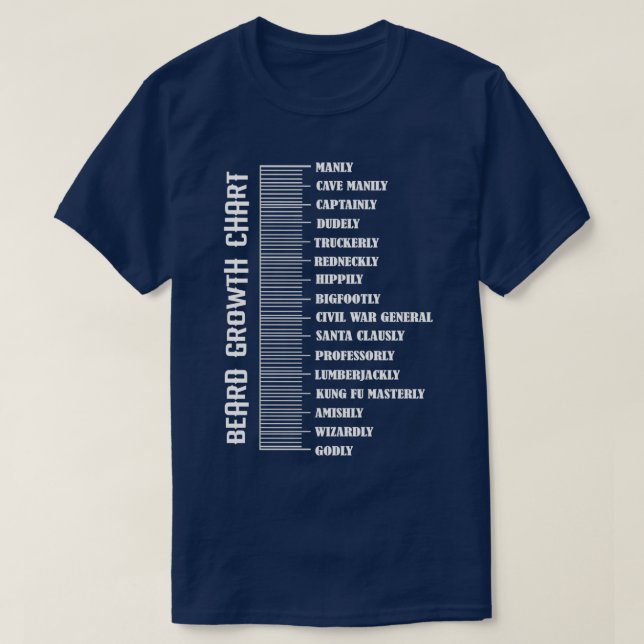 BEARD GROWTH CHAR T-Shirt (Design Front)