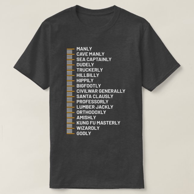 Beard Growth Chart Beard Length Linered Beard Leng T-Shirt (Design Front)
