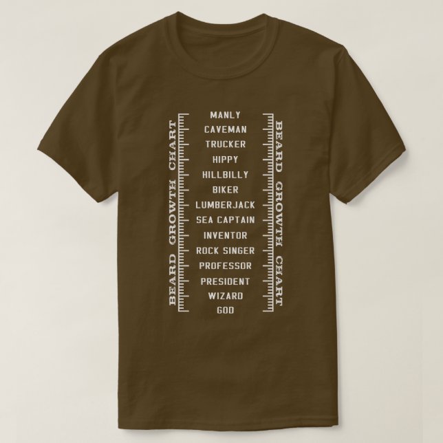 Beard Growth Chart T-Shirt (Design Front)