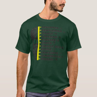 Beard Growth Scale Measuring T-Shirt