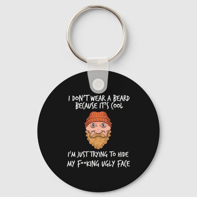 Beard It Is Cool Keychain (Front)