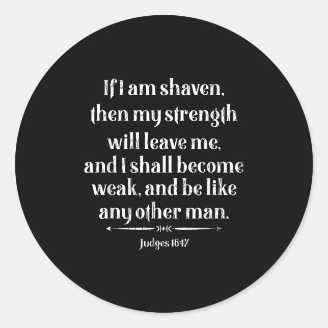 Beard Lover Quote Funny Bearded Men Dad Graphic  Classic Round Sticker (Front)