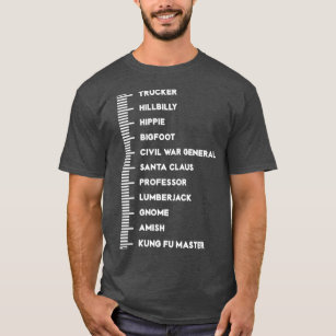 Beard Measurement Beard Chart Funny T-Shirt