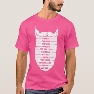 Beard Measurement Chart Funny Beard Length Beard M T-Shirt