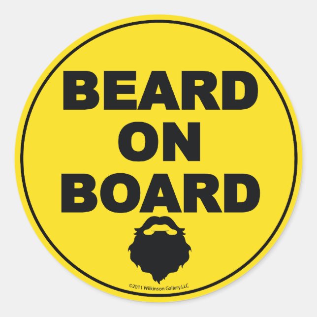 Beard on Board Sticker (Front)