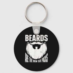 Beard Quote Beards Are The New Six Pack  Keychain