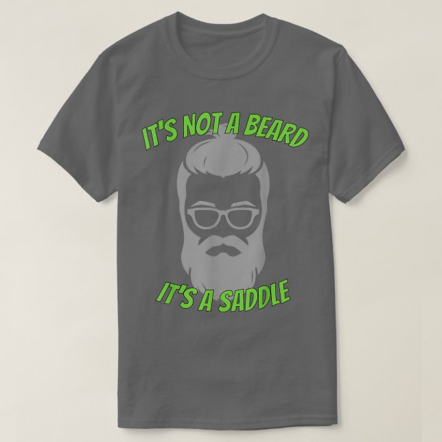 Beard Saddle Funny Bearded Funcle T-Shirt (Design Front)