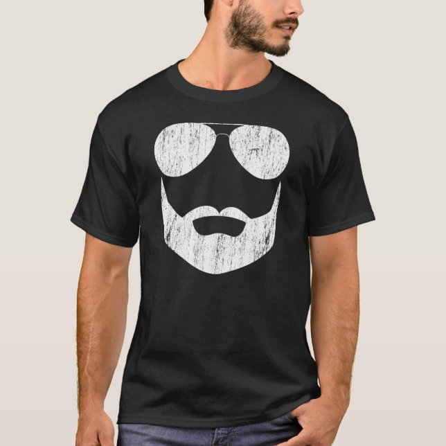 Beard Sunglasses T-Shirt (Front)