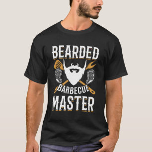 Bearded Barbecue Master Barbecue Cooking Smoking B T-Shirt
