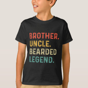 Bearded Brother Uncle Beard Legend Vintage Fathers T-Shirt