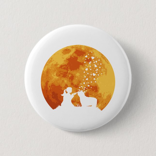 Bearded Collie 2 Inch Round Button (Front)